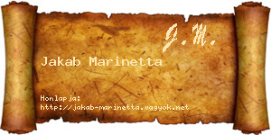 Jakab Marinetta névjegykártya